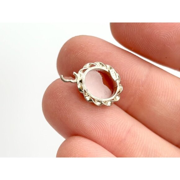 Genuine Cameo Shell Hand Carved Sterling Silver 925 Vintage Pendant | Charm - Picture 8 of 9